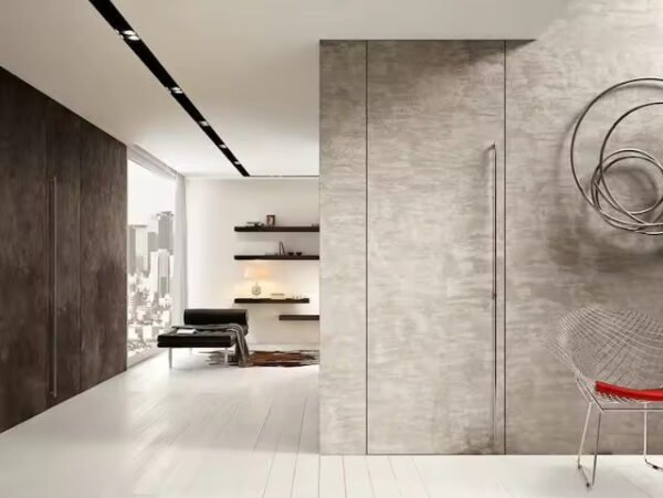 Smooth White Painted Invisible Door Surface