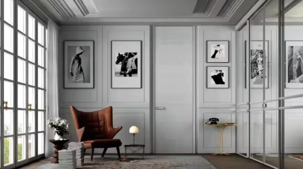 Modern Hidden Door Installed in a Villa Interior
