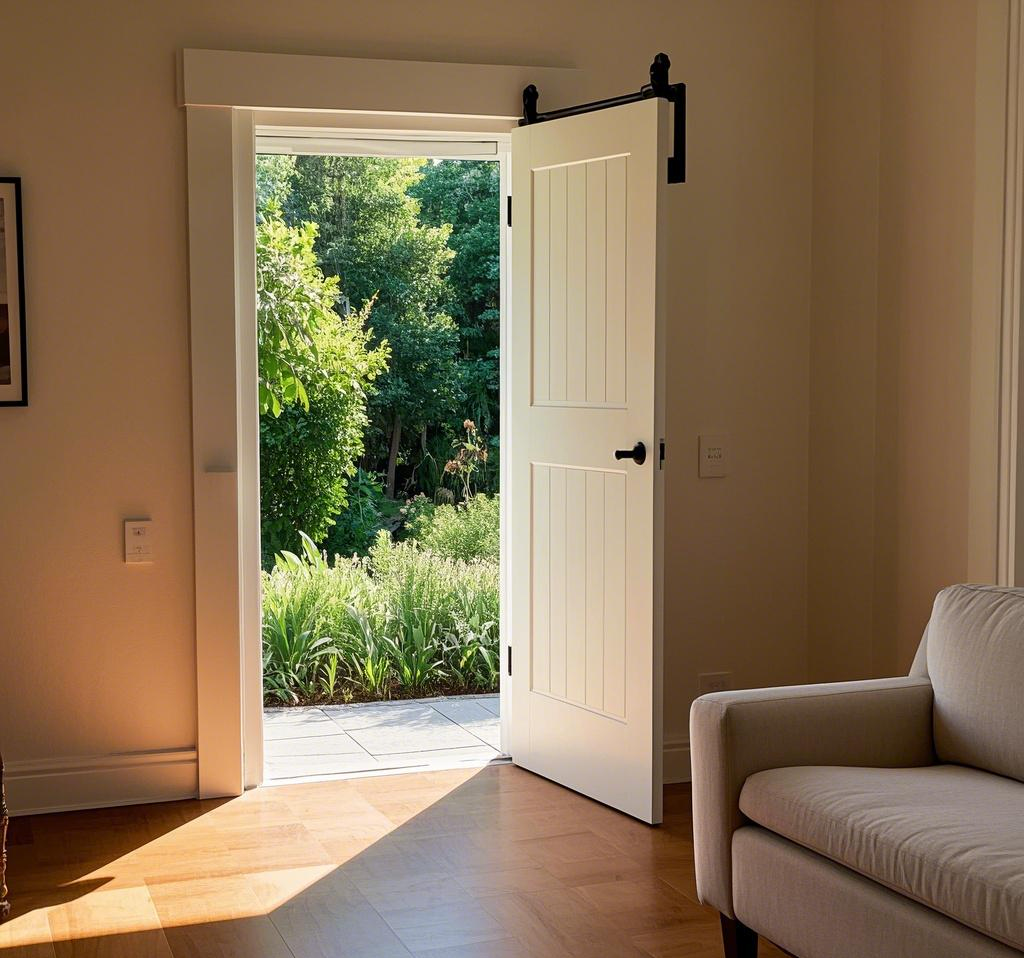 Vintage barn door design with rustic charm