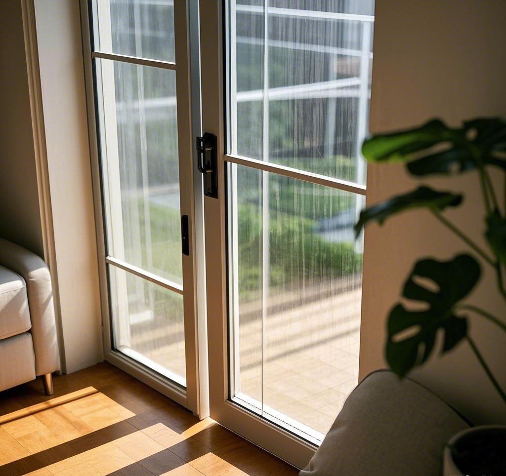 Modern sliding door, space-saving and easy to use