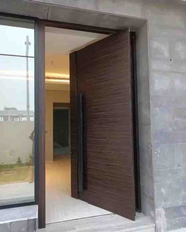 Top view of solid wood door frame for American style gate