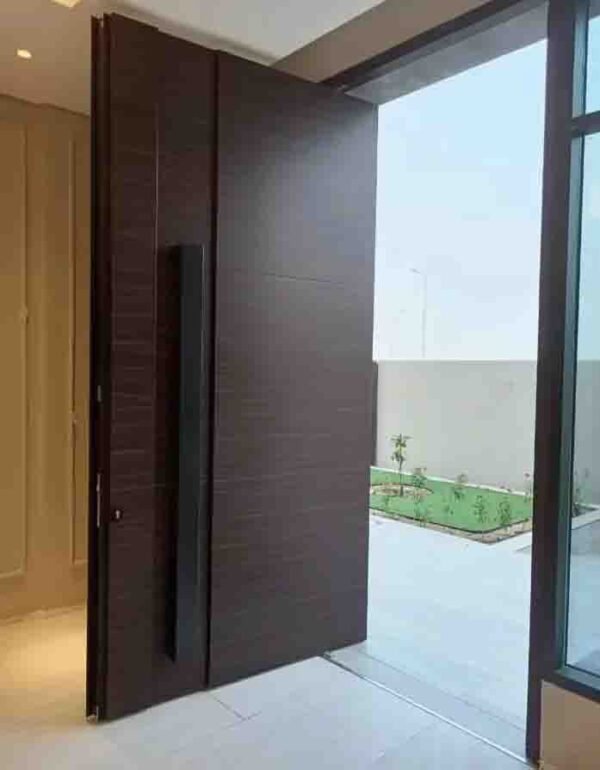 American Style Solid Wood Exterior Gate Door – Custom Large Wooden Entry Door for Villa or House - Image 3