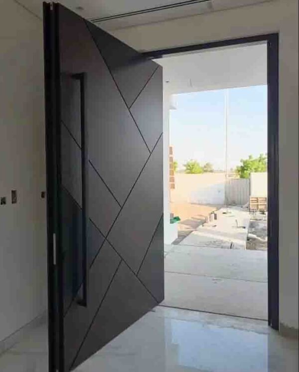 American Style Solid Wood Exterior Gate Door – Custom Large Wooden Entry Door for Villa or House - Image 5