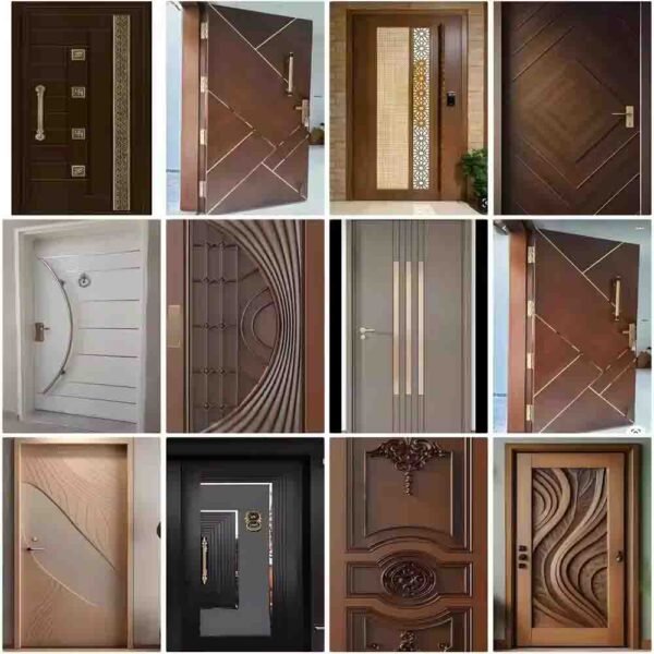 Detailed view of 3D wood texture and modern panel design