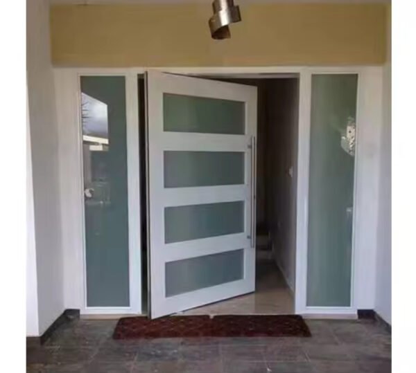 Close-up of solid wood texture for front door