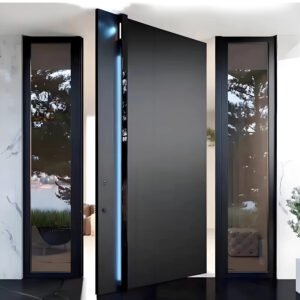 Aluminum pivot wooden front door for modern homes