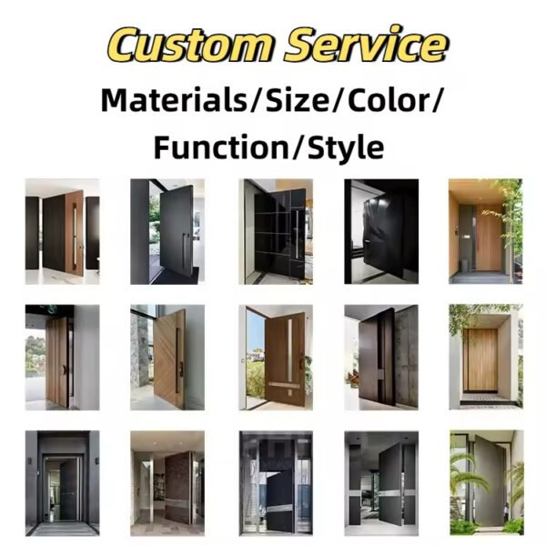 Interior view showing solid structure of water-resistant front door