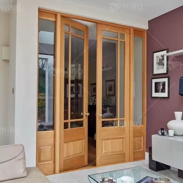 Sliding patio door in open position showing smooth operation