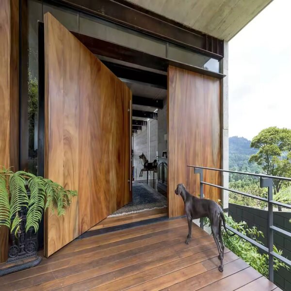 Water-resistant front door for villa installation