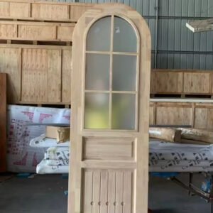 High-end French glass double door full front view
