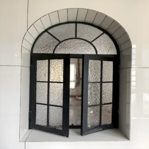 ce-hurricane-arch-french-window-front CE Certified Hurricane-Proof Arch French Window – Laminated Glass Impact Resistance & Tilt‑Turn Design
