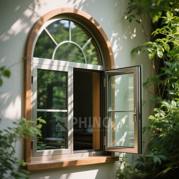 CE Certified Hurricane-Proof Arch French Window – Laminated Glass Impact Resistance & Tilt‑Turn Design - Image 2