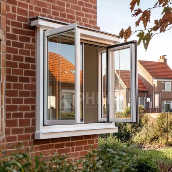 Modern Design Soundproof Exterior Double Glass Aluminum Door - Image 6