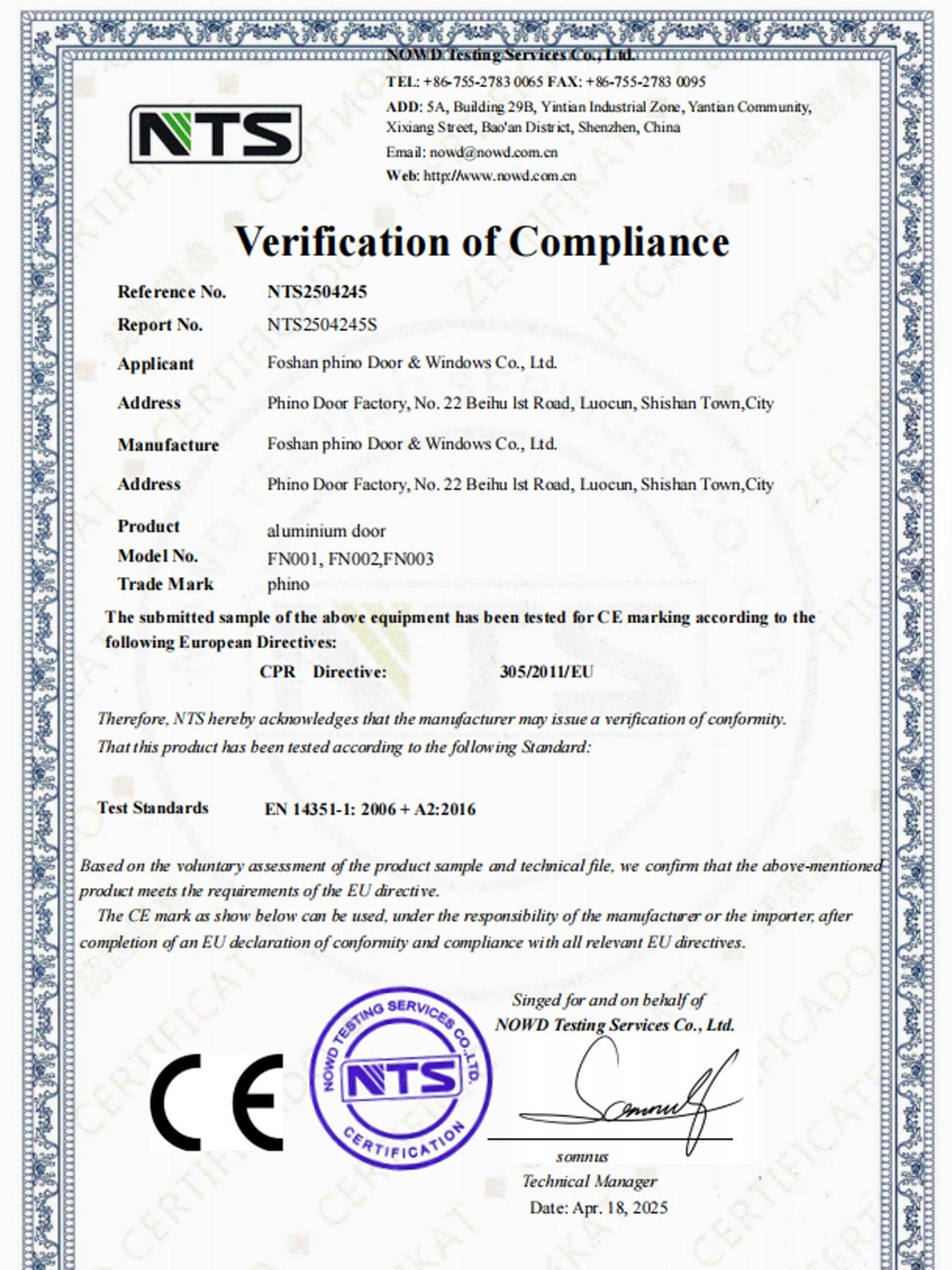 NTS-VOF-COMPLIAN